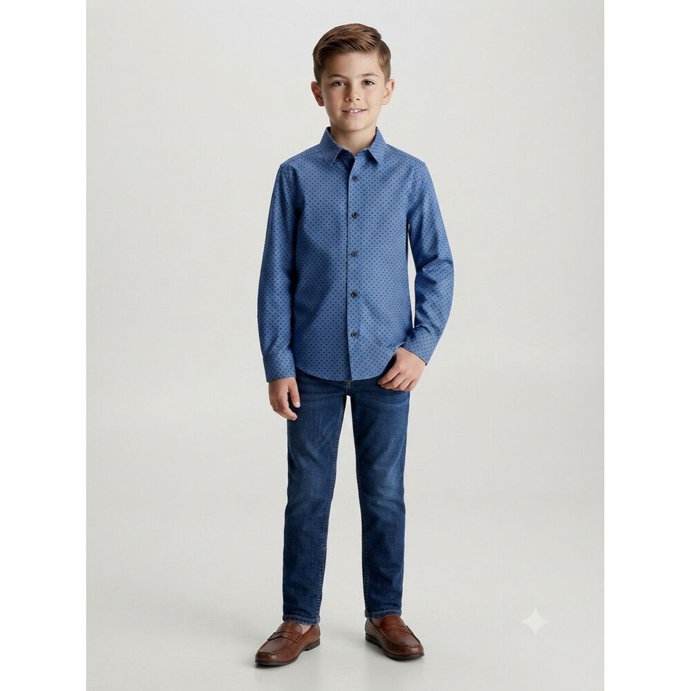 NWOT Calvin Klein Boys' Slim Fit Dress Shirt – Size 8